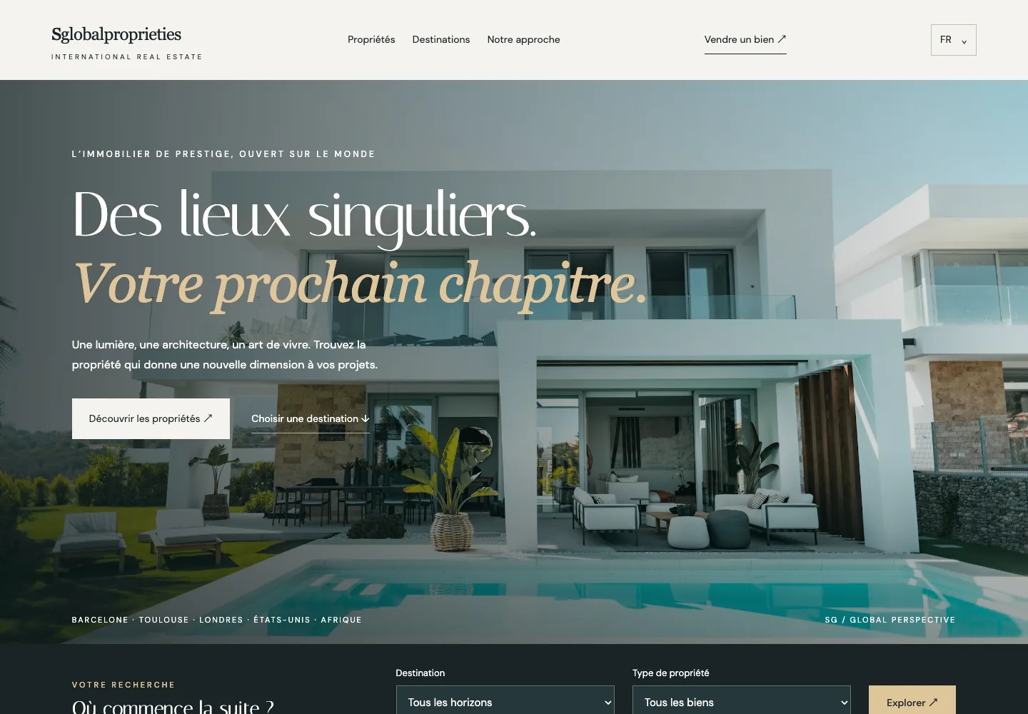 Aperçu du site Sglobalproprieties