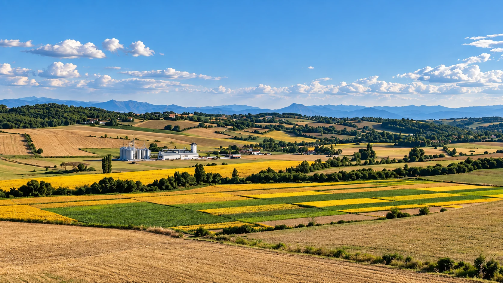 Zemědělská krajina se silami ve vysokém rozlišení