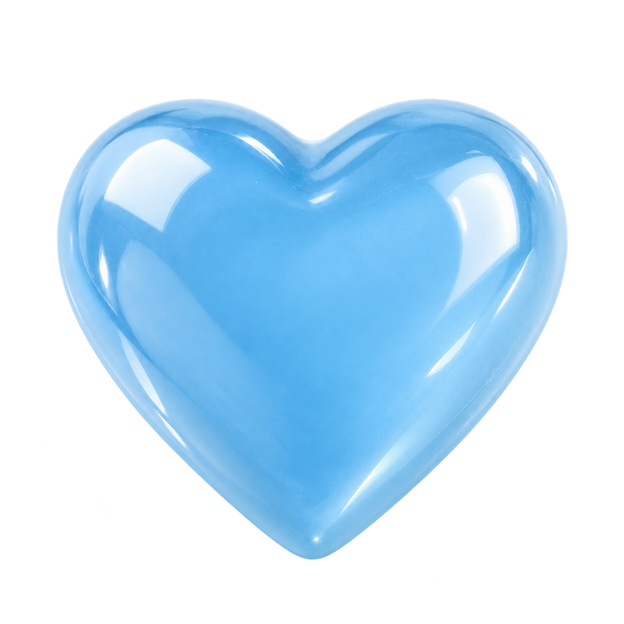 Light blue heart-shaped chocolate